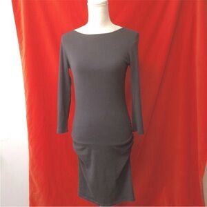Jarbo jersey bodycon midi dress gray size 36